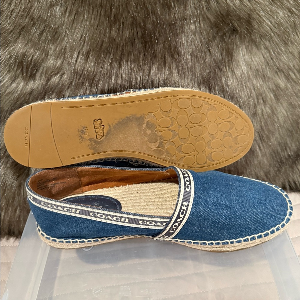 Coach Denim Blue Slip-On Loafers - Picture 4 of 5